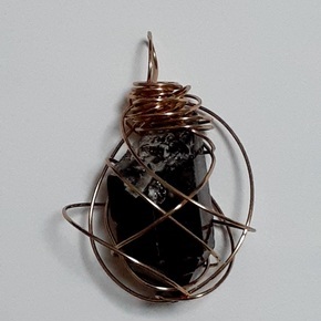 エンジェルストーン　煙水晶原石　ネックレスNO8のサムネイル