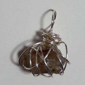 エンジェルストーン　煙水晶原石　ネックレスNO5のサムネイル