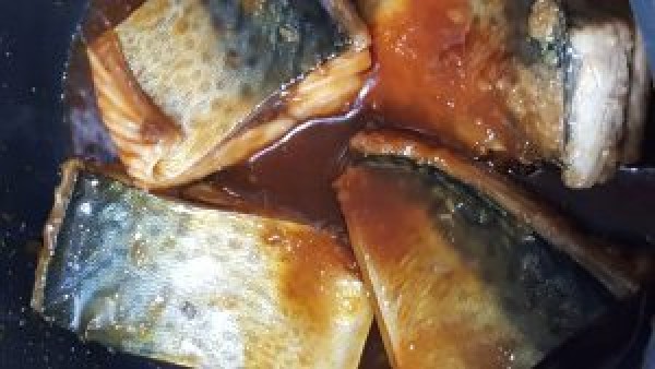 鯖と帆立の調理と紫蘇の始末(￣ー￣)ﾆﾔﾘ